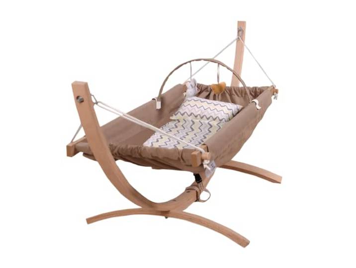 FAFOUR Baby Hammock, Babyhangematte Krippe, Hangematte Für Neugeborene, Neugeboronen Bett, Baby Cradle, Vintage Babyhangematte, Kinderbett, Stubenwagen Für Das Kinderzimmer (Gold)