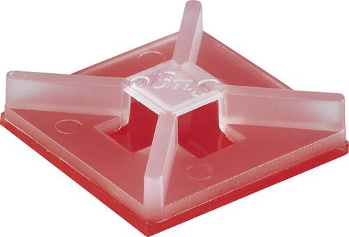 TRU Components 93013c949a Befestigungssockel 1386631 Bündel-Ø-Bereich 7mm (max) 4fach einfädeln Transparent