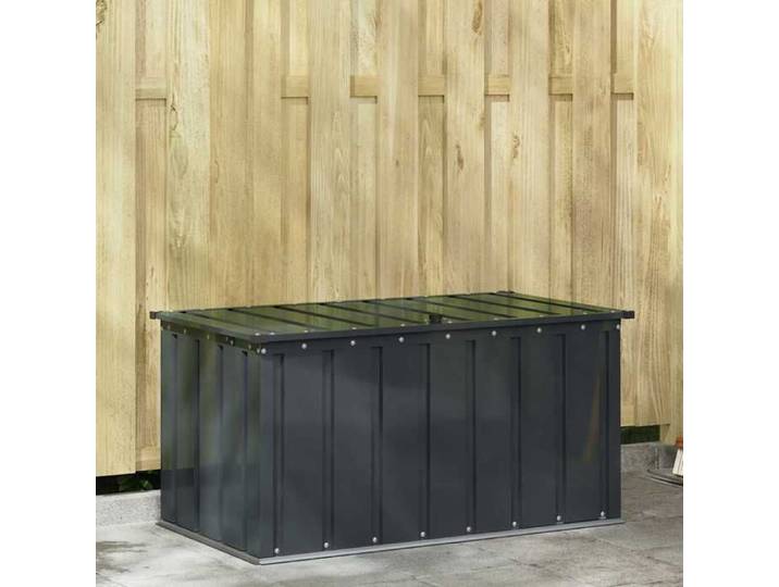 Noir Cabanes & abris de jardin - Boîte de Rangement de Jardin Noir 101x56 5x50 cm Acier C22274