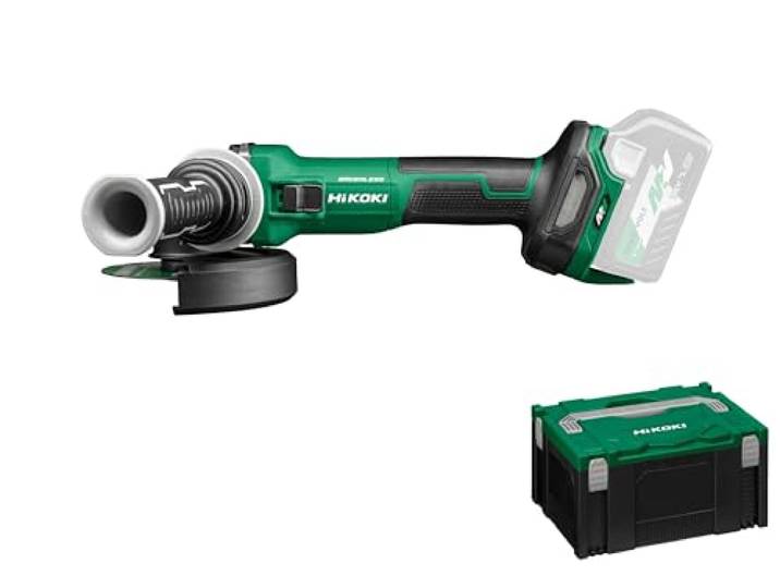 HiKOKI G3613DEW2Z Meuleuse d'Angle 36V\, Disque 125mm\, Moteur Brushless Meuleuse sans fil 10000 tr/min. Capot 360°\, protection anti-redémarrage. Sans batterie ni chargeur\, mallette HSC III.