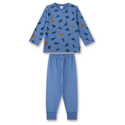 Sanetta - Kid's Pyjama Long AOP 233560 - Schlafanzug Gr 116 blau