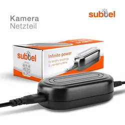 Cellonic Netzteil für Panasonic Lumix DC-G9, DMC-GH4, DC-GH5, DMC-GH3, DMC-GH3H, Kamera Stromversorgung, Schwarz