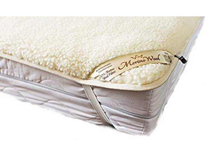 Merino Wool Diamond Unterbett Matratzenschoner Unterbetten Wolle Wool Mattress Topper Matratzenauflage (90 x 200 cm)