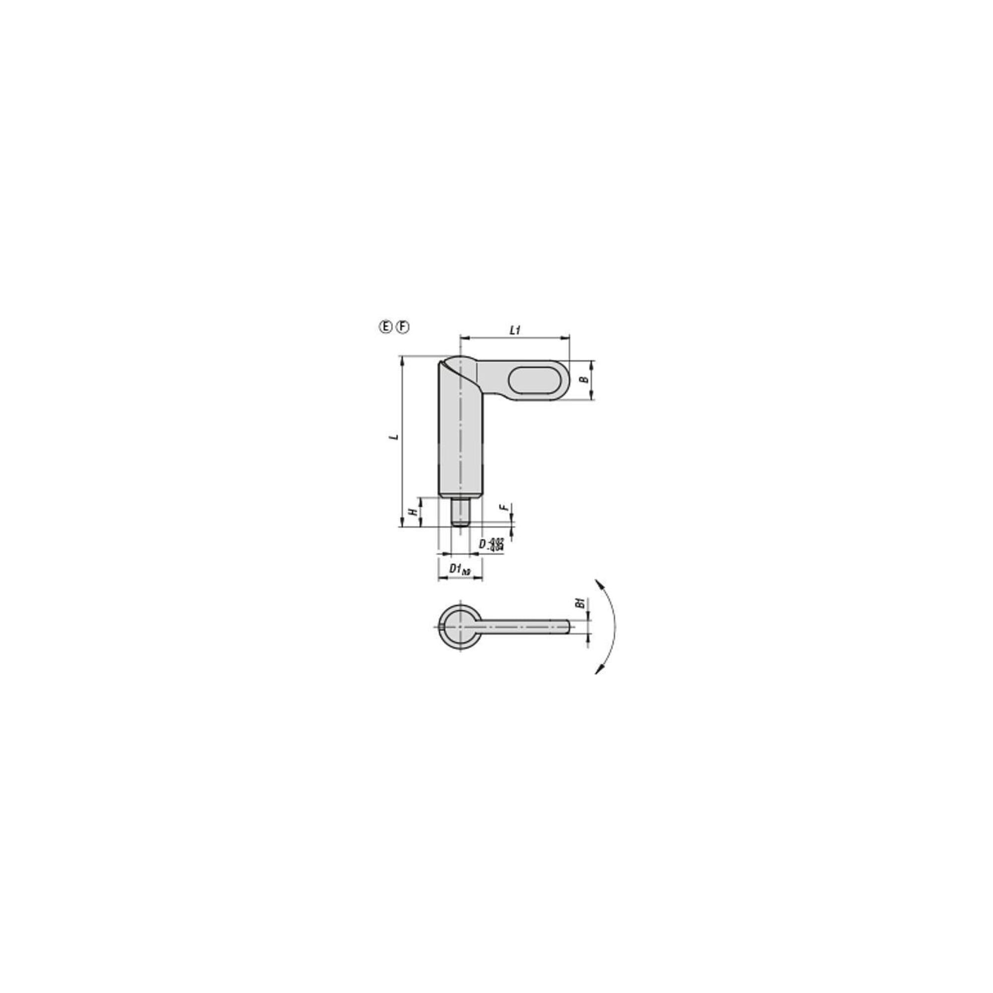 KIPP Sperr-Riegel Stahl Form E 10 x 38 mm Kipp (K0639.080410)