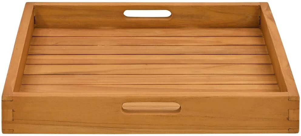 vidaXL Plateau de service 50x50 cm Bois de teck massif