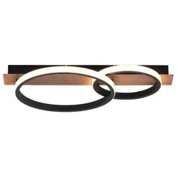 JUST LIGHT. LED-Deckenleuchte Trooper Alu, Eisen, Stahl & Metall 53 x 30 cm