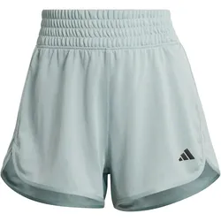 adidas Pacer Essentials Knit High Rise Trainingsshorts Damen KD9846 - wonder sage/white M/3"