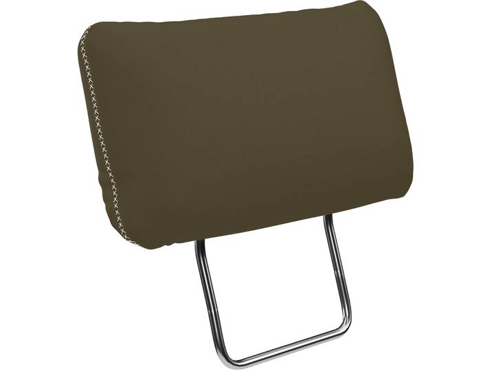 Sofa-Kopfstütze GOODPRODUCT Varese , grün (olive), B:50cm H:25cm T:11cm, Holzwerkstoff, Kopfstützen, Sofa-Kopfstütze, Kreuznaht in beige