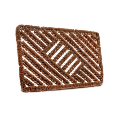 Fußmatte HANSE HOME "Grid Brushes Mat, Türmatte", beige (natur), B:75cm H:33mm L:45cm, Kokos, Teppiche, Fußmatte, Gitter, Robust, Bürsten, Innen, Außen, Schmutzabtreter, Wetterfest