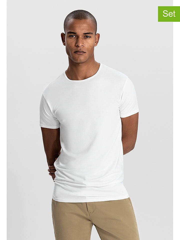 DSTREZZED 2er-Set: Shirts in Weiß - 3XL