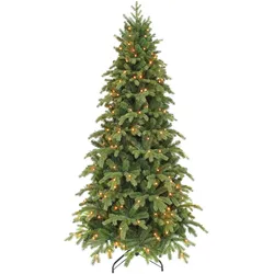 Triumph, Weihnachtsbaum, Triumphbaum Sherwood Kunstkerstboom Slim mit LED -Beleuchtung - H185 x ã ̃107 cm - grün (185 cm)