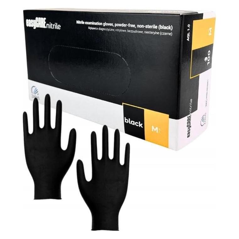 Zarys EasyCARE Nitrilhandschuhe - puderfrei - schwarz - Grösse M - 100 Stück (M) (65079679)