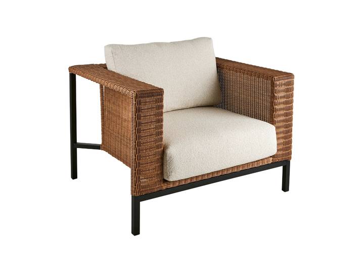 Brafab Shell loungestoel Teddy rice-zwart