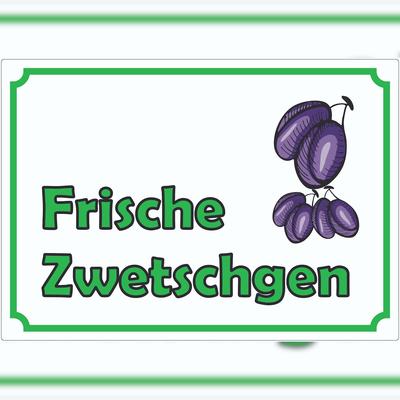 HB-Druck Frische Zwetschgen Aufkleber A5 (148x210mm)