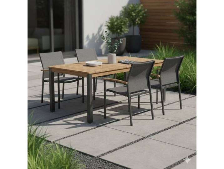 Zebra Alex Gartenmöbel-Set M (4 Plätze) Tisch 180x100cm