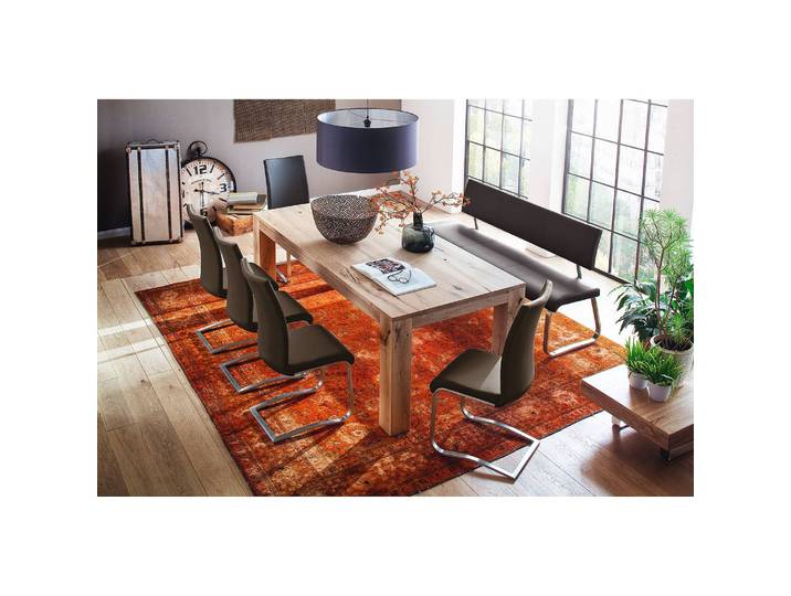 Freischwinger Marco 43 x 103 x 52cm 2er Set Echtleder Gyda: Braun Braun/Braun
