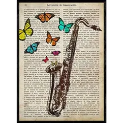 POSTER Saxophon. A4 Rahmenlos