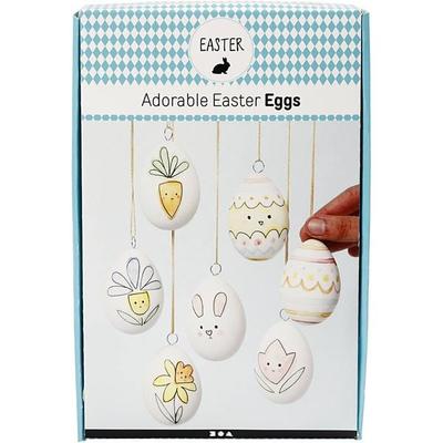 Creativ Company DIY Sets Dekoartikel Ostereier - Bastelset, 1 Set
