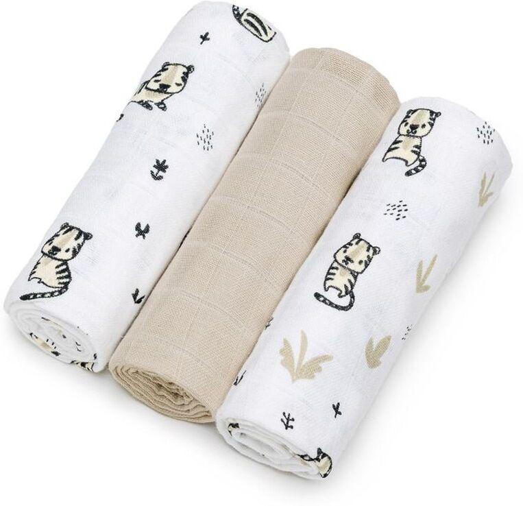 T-TOMI TETRA Cloth Diapers HIGH QUALITY couches lavables Tigers70x70 cm 3 pcs