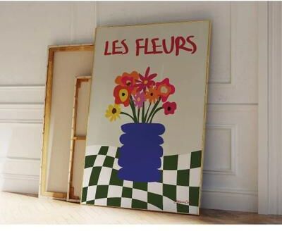 Uplift Picks Minimalist Floral Line Wall Art Beige Botanical Canvas For Modern Home Decor 12 30x40 Cm no Frame