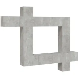 vidaXL 9-tlg. TV-Schrank-Set Betongrau Holzwerkstoff