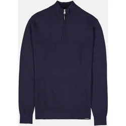 Pullover mit Stehkragen Blau M