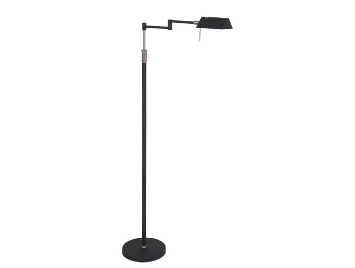 Lampadaire - Noir - Karl - Verre Métal - Lampe Design - Led -