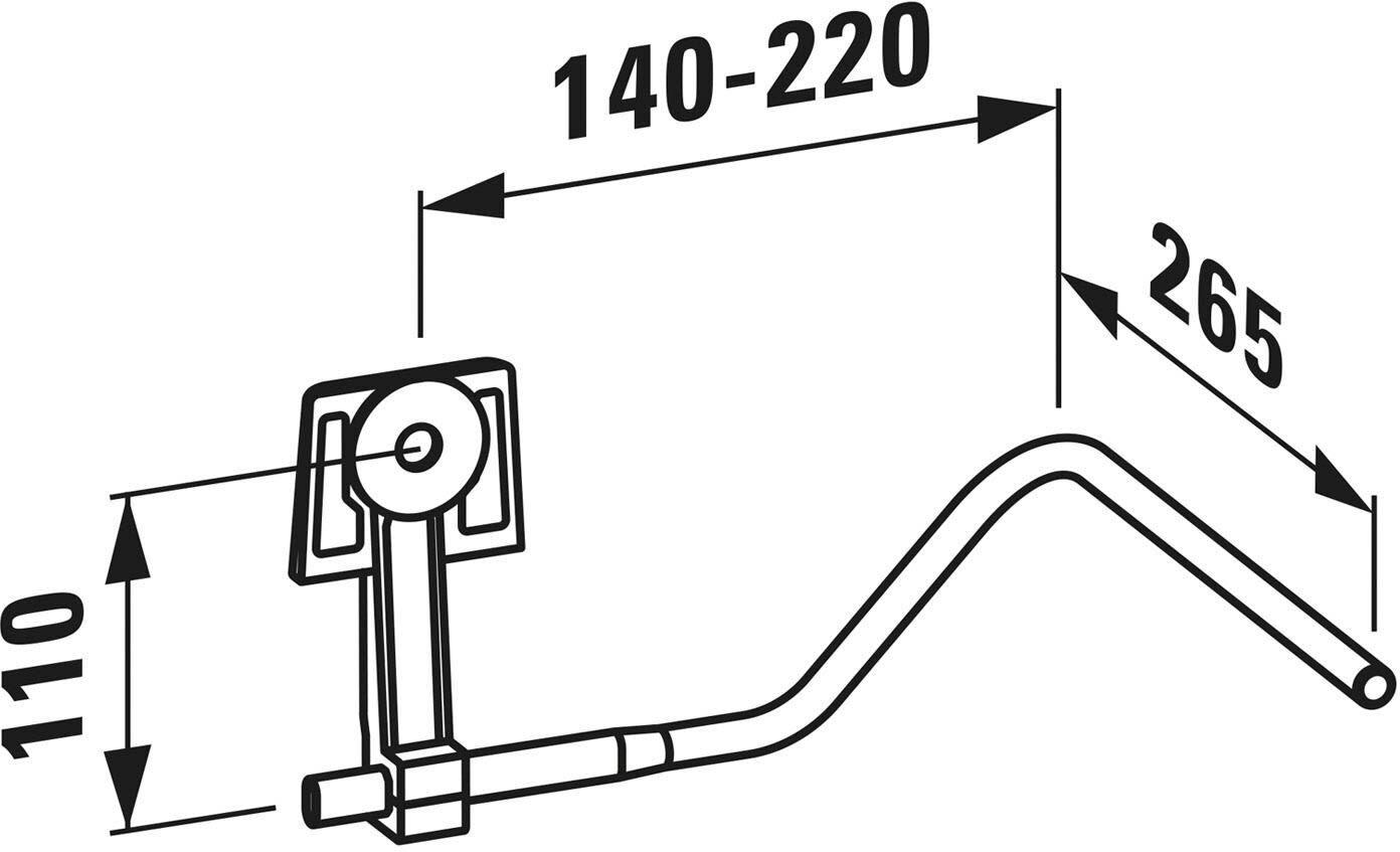 LAUFEN LANI Handtuchhalter lateral 23 cm, rechts