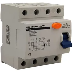 Doktorvolt Fehlerstromschutzschalter Typ A 300mA 63A 4P RCD DV-0812