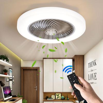 Youfap Market Smart Ceiling Fan With Lights, Remote Control, Invisible Blades, Silent Ventilator Lamp For Bedroom golden
