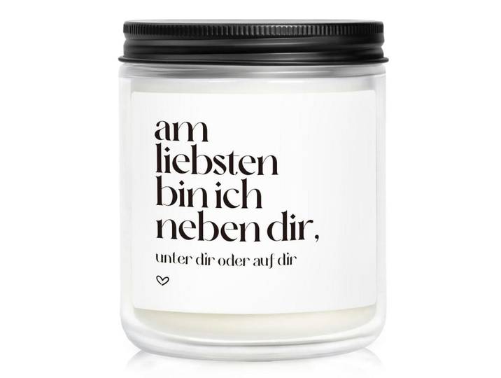 Duftkerze im Glas Lavendelduft 35h Brennzeit, Schwarz, Paraffin, 8.8 cm, Dekoration, Kerzen & Kerzenhalter, Duftkerzen