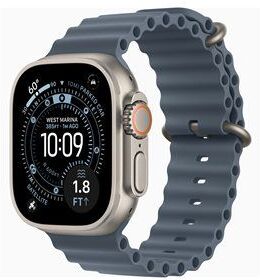 Apple watch ultra 3 gps + cellular 49mm natural titanium case with anchor blue