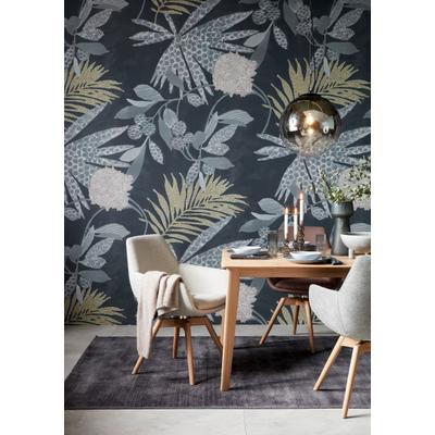 Vliestapete MARBURG "Exotic", grau, B:2,12m L:2,7m, Vlies, Tapeten, moderne Tapete für Wohnzimmer Schlafzimmer Küche