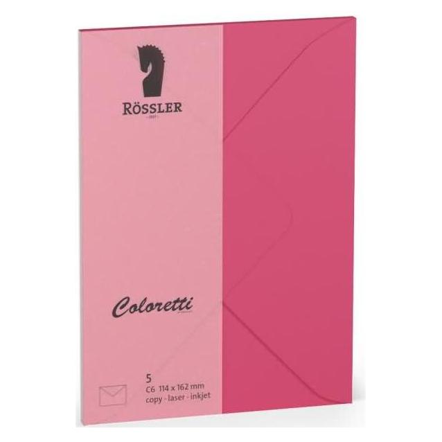Magni Briefumschläge Coloretti C6 5er pink (C6, 5x) (220705554)
