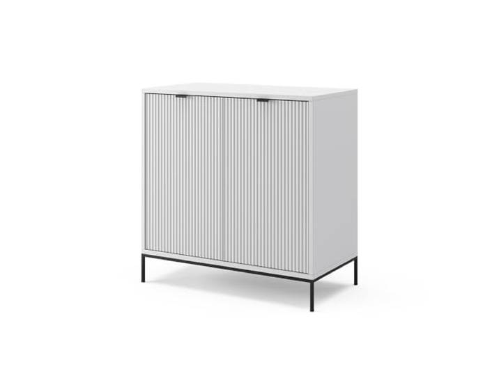 Vicco Kommode Eliza , Weiß 42 x 81.2 cm mit 2 Türen, Push-to-Open Mechanismus und pflegeleichter Oberfläche