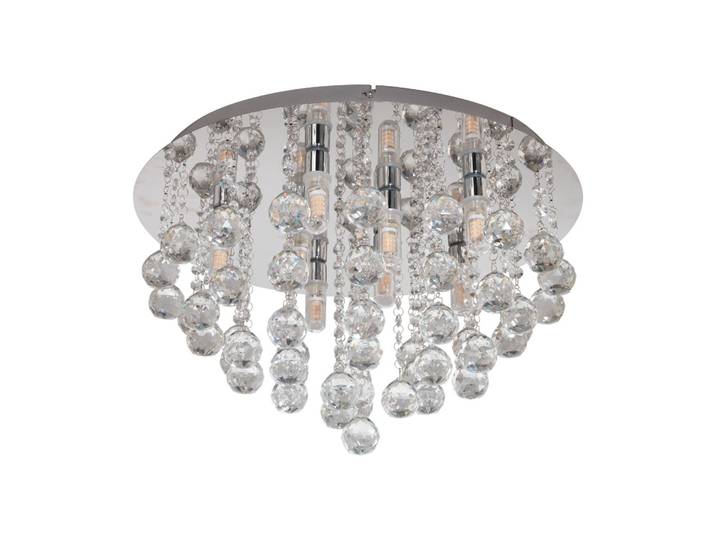 Plafonnier LED cristal Almonte 8-flg. chrome\, transparent Eglo 97699