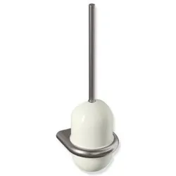 HEWI WC-Bürstengarnitur Serie 805 8052010099 Wandmodell Edelstahl gebürstet, Behälter weiss