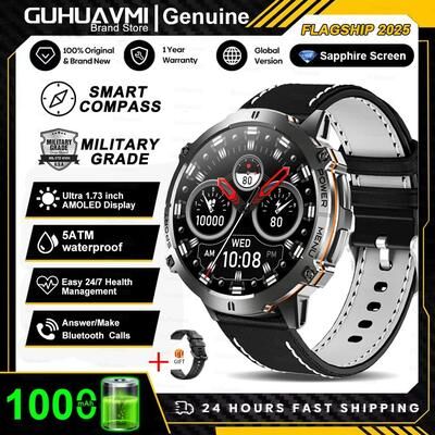 Uplift Treasures T Rex 3 Military Grade Smartwatch With AMOLED Display starlight Leather