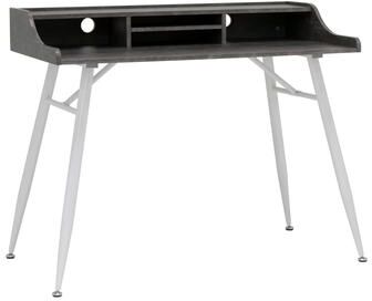"Calico Designs Woodford 45"" Wide Modern, Secretary, Writing, Desk with Low Storage Hutch and Metal Tapered Legs"