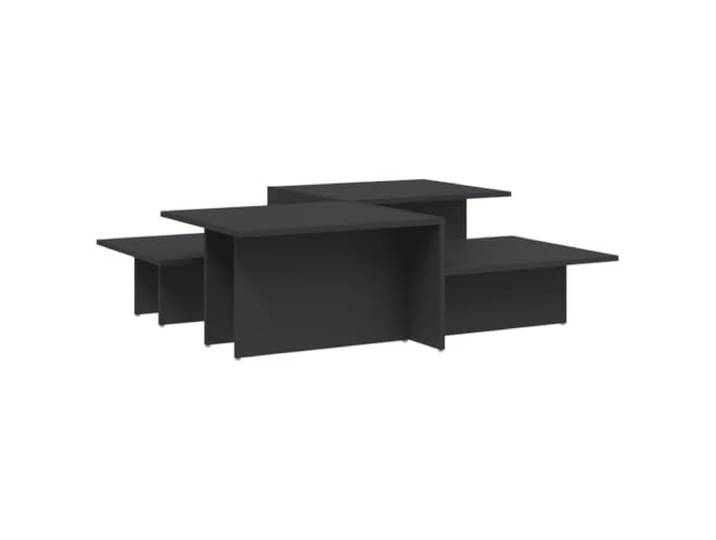 Beistelltisch, 2-teilig, Holz, Grau, für Wohnzimmer