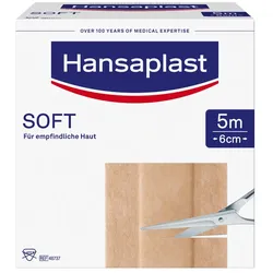 HANSAPLAST Soft Pflaster 6 cmx5 m Rolle 1 St