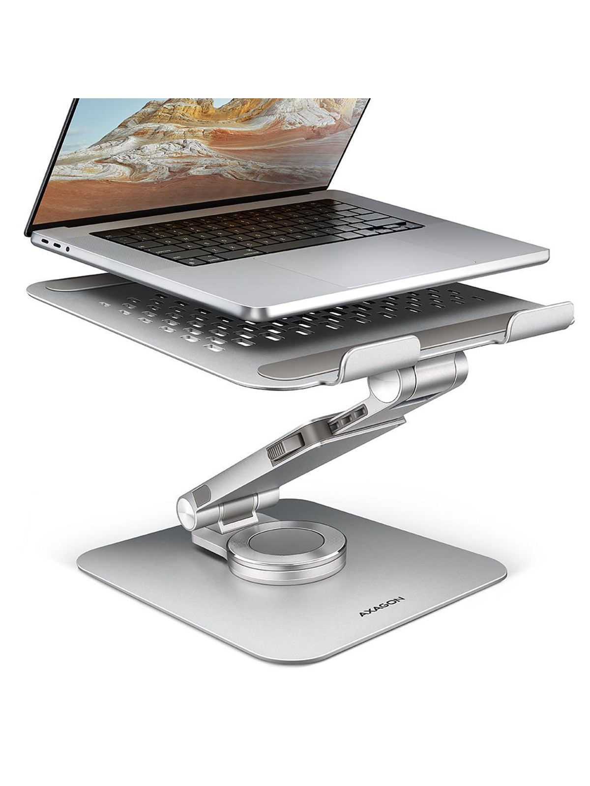 AXAGON Drehbarer Aluminium-Ständer für Laptop und Tablet