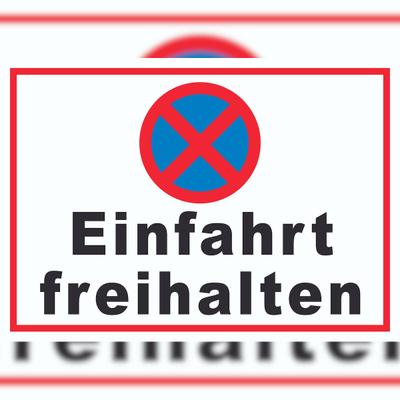 HB-Druck Parken verboten Einfahrt freihalten waagerecht Schild A6 (105x148mm)