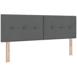 vidaXL Kopfteil mit Kopfteil Dunkelgrau 140 cm Stoff