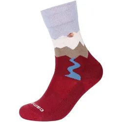 camano Merinowolle Trekkingsocken 3525 - savvy red 39-42
