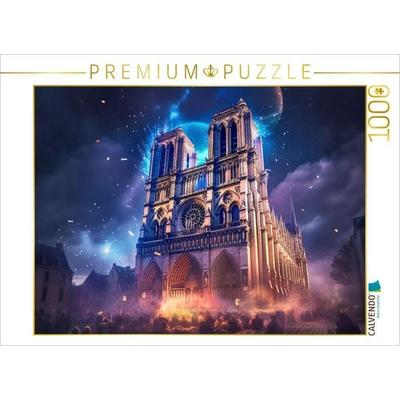 CALVENDO Puzzle Notre-Dame de Paris | 1000 Teile Lege-Größe 64x48cm Foto-Puzzle für glückliche Stunden