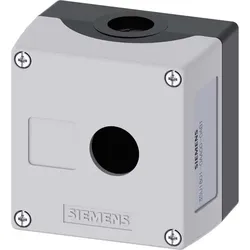 Siemens 3SU1801-0AA00-0AB1 Gehäuse 22mm rd Ku. grau 1Bef st. Vertiefung