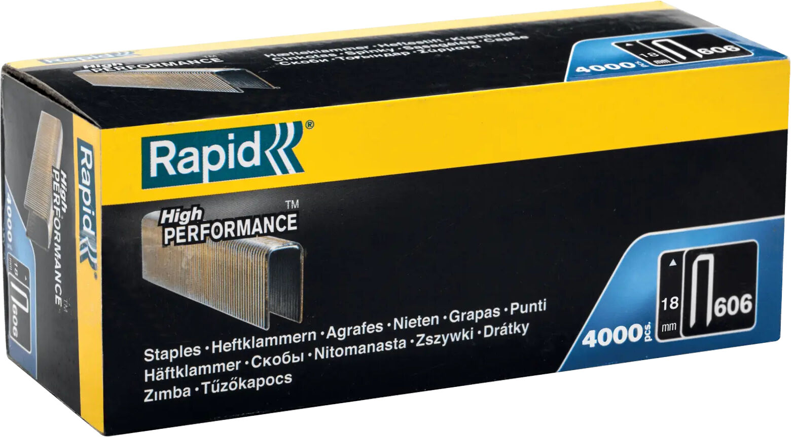 Agrafes étroites n° 606 / 18 mm boîte de 3600 RAPID 11897602