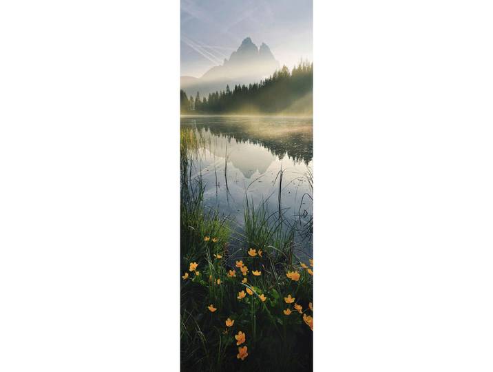 Komar Vliestapete, Mehrfarbig, Flusslauf, 100x280 cm, Fsc, Tapeten & Wandverkleidungen, Vliestapeten