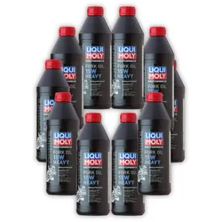 10x Gabelöl LIQUI MOLY 2717 Motorbike Fork Oil 15W heavy Motorrad 1 Liter